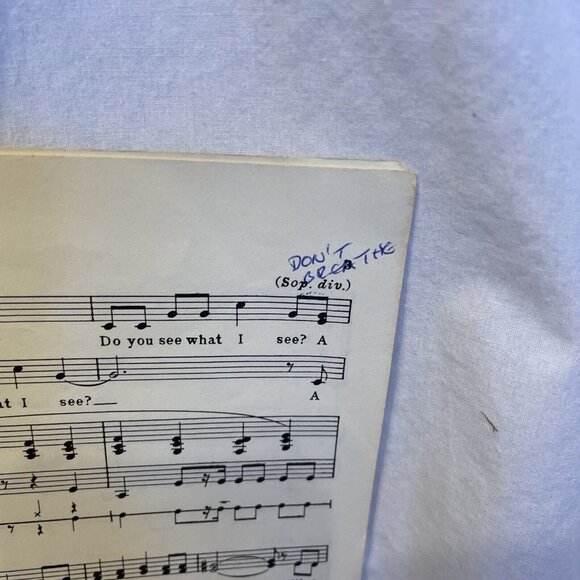 Do You Hear What I Hear SSA Treble Voice Piano Sheet Music 1963 Shawnee Press - Picture 7 of 10